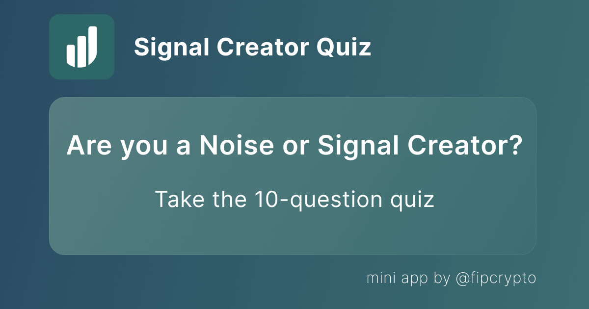 Signal Creator Quiz - Farcaster Mini Apps